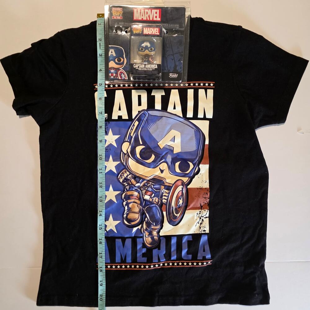 Marvel Captain America Funko Pop! & Tee Kids Size SM Shirt & Mini Figure Set